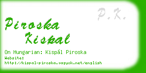 piroska kispal business card