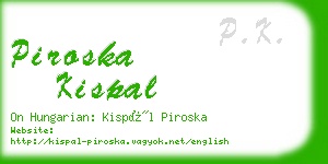 piroska kispal business card